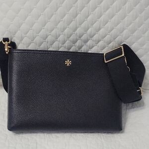 Tory Burch Black Crossbody Bag with Gold Hardware